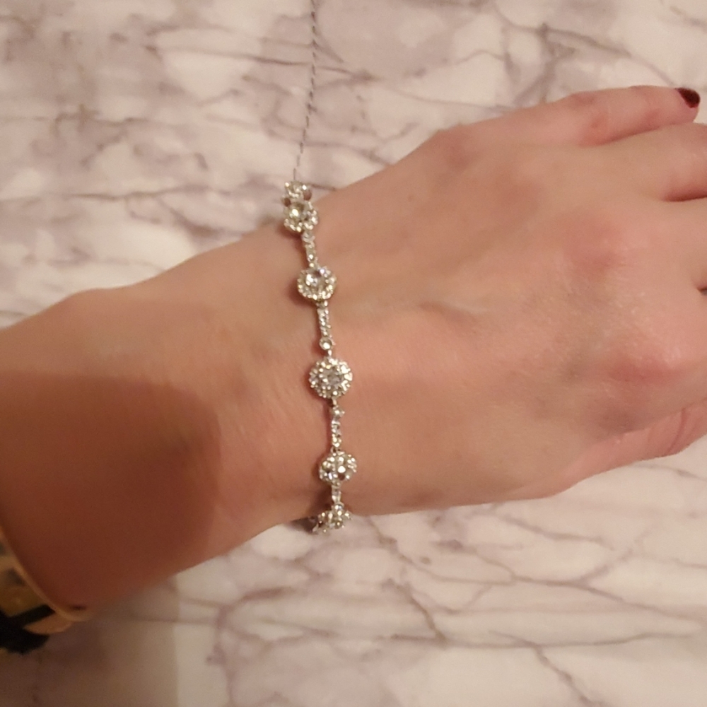 Faux diamond bracelet